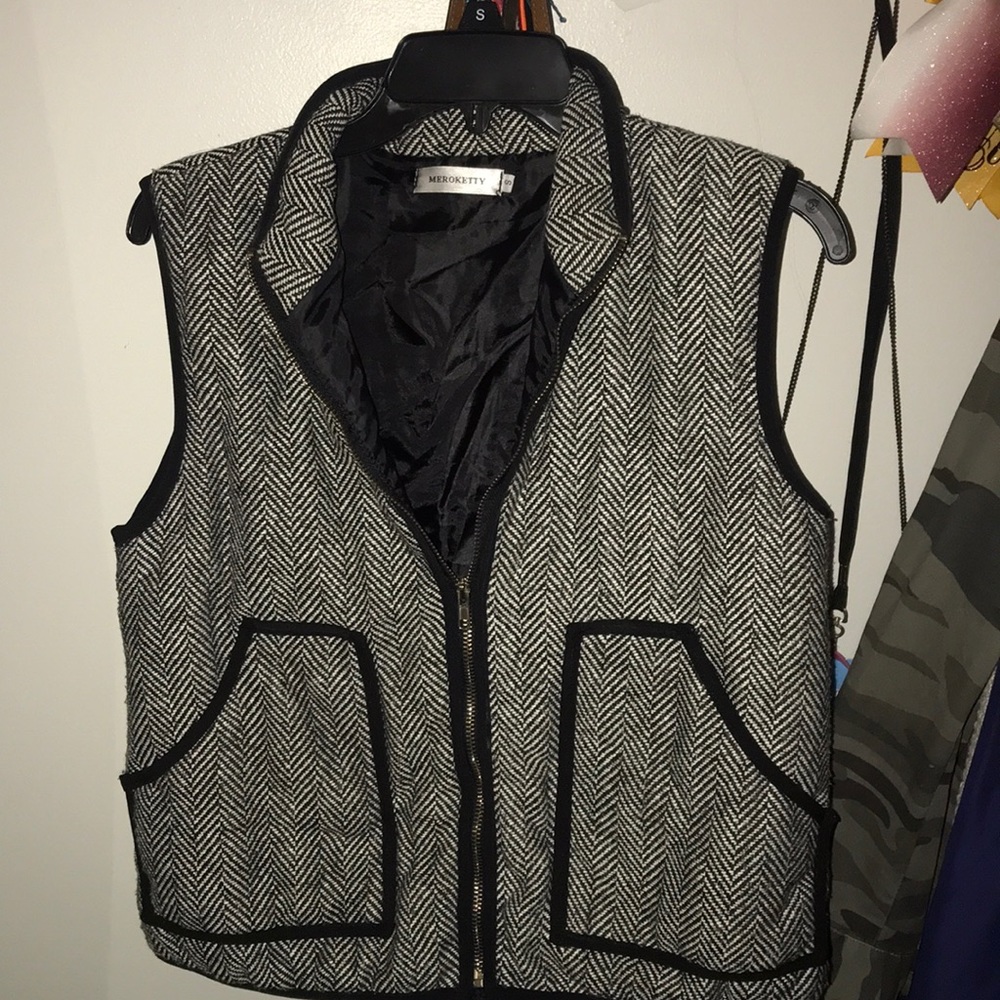 J Crew herringbone lookalike Vest